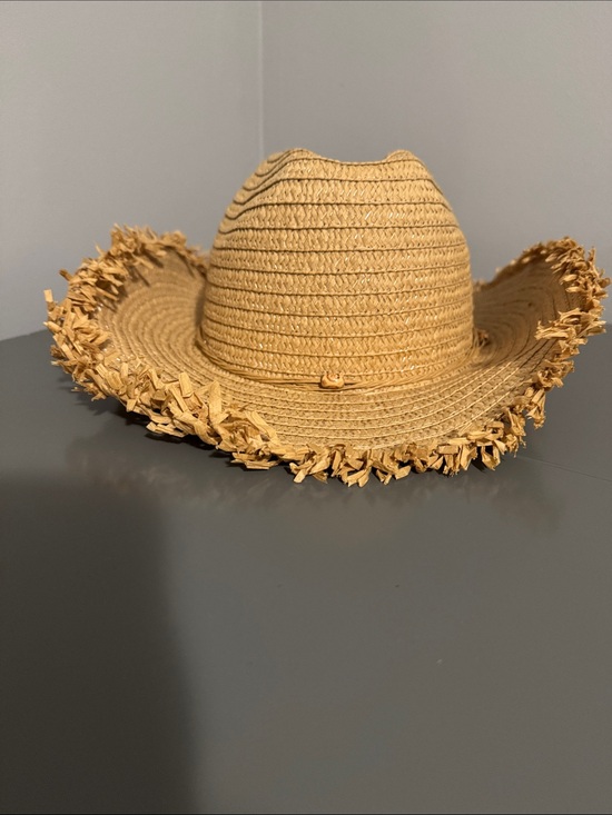 Accessories - Straw Cowboy Sun Hat in Natural Tan
